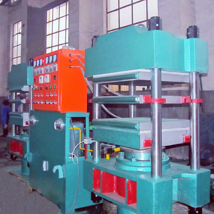 100噸四柱式雙工作層平板硫化機-橡塑制品熱壓成型機