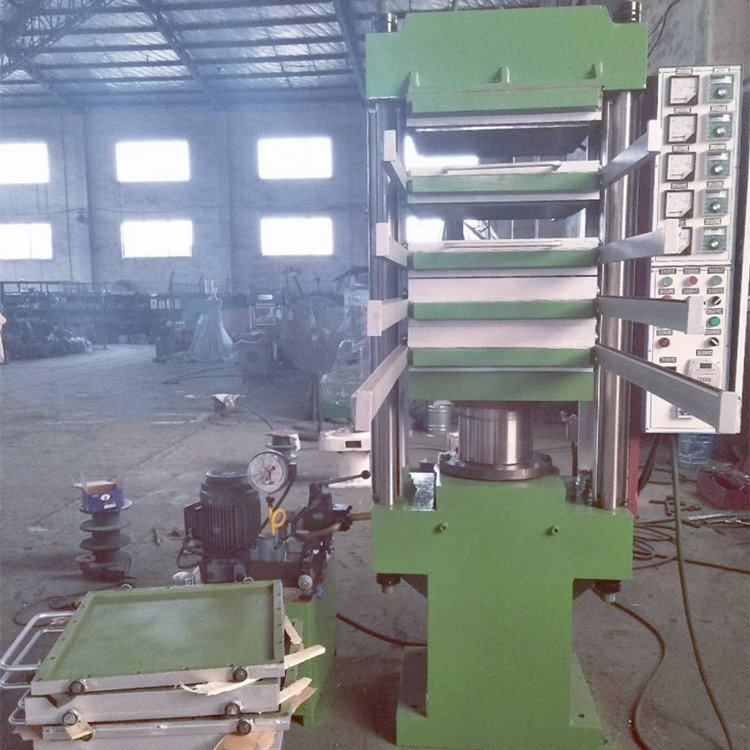多層橡膠地磚硫化機-80噸橡膠熱壓成型機
