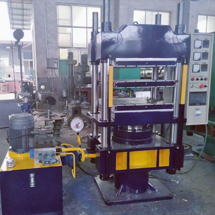 雙層帶安全光柵平板硫化機(jī)-100噸自動熱壓成型機(jī)