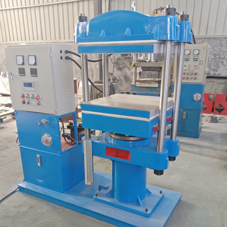 50噸四柱PC自動平板硫化機-600x600mm加熱板熱壓成型機